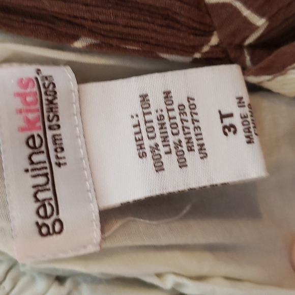 Genuine Kids OshKosh Brown Floral Dress NWT Size 3T - Picture 9 of 10